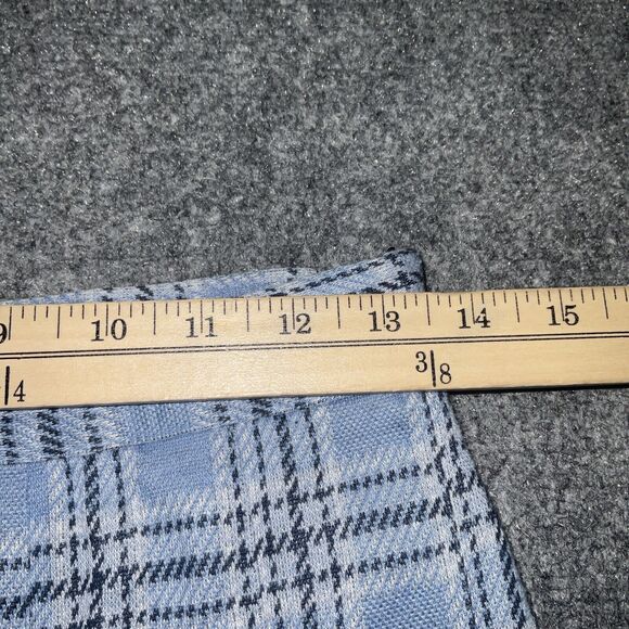 Free People  Skirt Womens Size  6 Ocean Blue Plaid Mini Honey Pleated - Picture 3 of 11